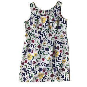 Fashion Bug Y2K Dress Womens 8 Sheath White Floral Sleeveless Cottage Fairy Boho